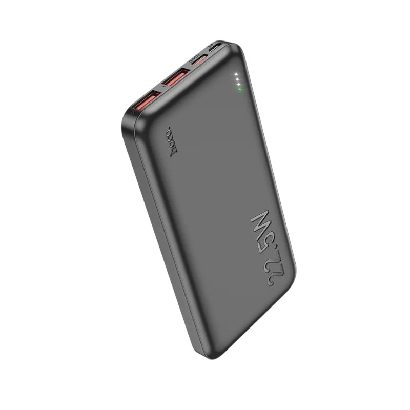 10,000mAh Black Power Bank with 22.5W Fast Charging – HOCO J101 Model % 10,000mAh Black Power Bank with 22.5W Fast Charging – HOCO J101 Model