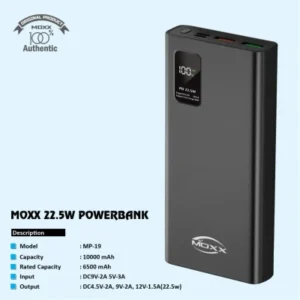 10000mAh Dual USB Port Power Bank - Moxx MP-19 Portable Charger