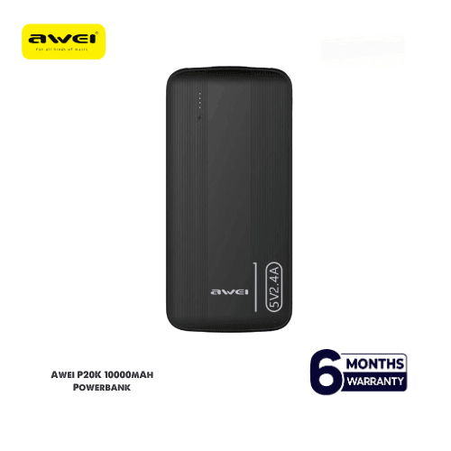 10000mAh Slim Dual Output Power Bank by Awei - Fast 2.4A Charging % 10000mAh Slim Dual Output Power Bank by Awei - Fast 2.4A Charging