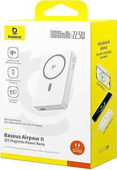 10000mAh Wireless Power Bank with MagSafe & Dual USB Fast Charging % 10000mAh Wireless Power Bank with MagSafe & Dual USB Fast Charging