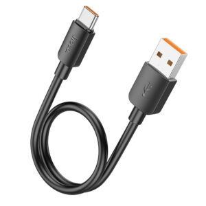 100W Type-C Charging Data Cable by HOCO - Sleek Black Design