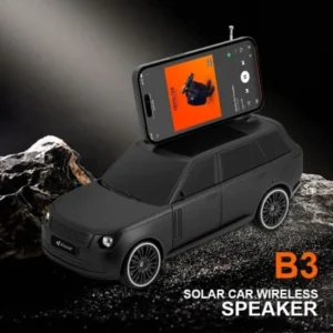 10W Wireless Bluetooth Car Speaker with Solar Charging and 1200mAh Battery