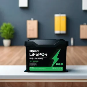12V 100Ah Lithium Iron Phosphate Battery with Smart BMS & Bluetooth Connectivity