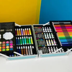 145-Piece Art Studio Coloring Set in Premium Aluminum Briefcase