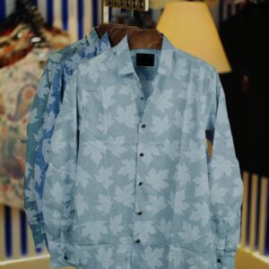 Pure Black Magnet-Cotton Long-Sleeve Shirt
