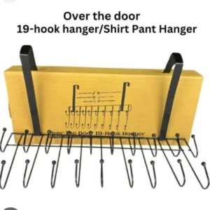 19-Hook Over-the-Door Organizer - Stylish and Space-Saving Hanger