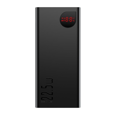20000mAh Metal Power Bank with Digital Display, 22.5W Fast Charging - Black % 20000mAh Metal Power Bank with Digital Display, 22.5W Fast Charging - Black