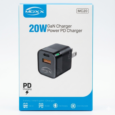 20W PD Power Adapter by MOXX - Fast Charging, Compact Design % 20W PD Power Adapter by MOXX - Fast Charging, Compact Design