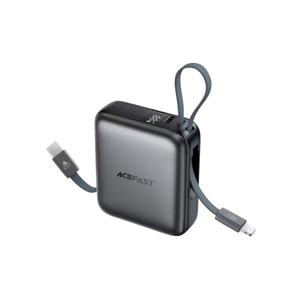 22.5W Fast Charging 10000mAh Power Bank with Integrated Cables - ACEFAST M23 % 22.5W Fast Charging 10000mAh Power Bank with Integrated Cables - ACEFAST M23