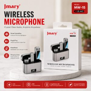 2.4G Wireless Dual Microphone for Mobile Devices with Type-C Connection