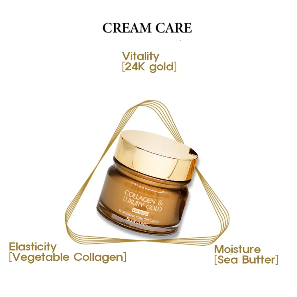24K Gold Collagen Moisture Cream - Revitalizing Luxury Skincare 100ml % 24K Gold Collagen Moisture Cream - Revitalizing Luxury Skincare 100ml