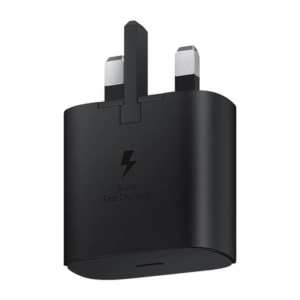 25W Type-C PD Charger for Samsung – UK 3 Pin Fast Charging Adapter