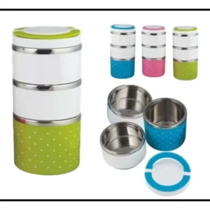 3-Tier Stainless Steel Hotpot Lunch Box - Premium Tiffin Carrier for Meals