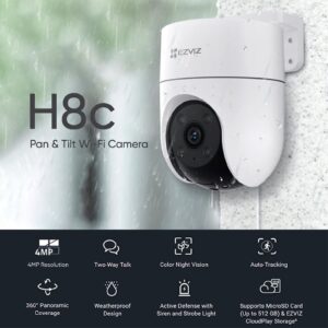 360-Degree 2MP HD IP Security Camera - EZVIZ H8c Premium Surveillance