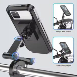 360° Rotating Waterproof Phone Mount for Motorcycle and Bicycle Handlebars