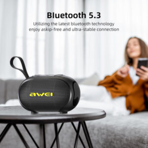 360° Surround Sound Portable Bluetooth Speaker with Enhanced Bass and RGB Lighting