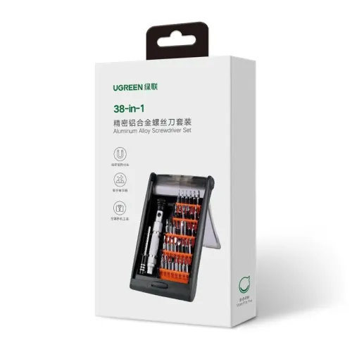 38-in-1 Aluminum Alloy Screwdriver Set by Ugreen - Versatile Tool Kit for DIY Projects % 38-in-1 Aluminum Alloy Screwdriver Set by Ugreen - Versatile Tool Kit for DIY Projects