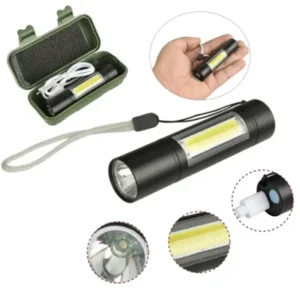 3800LM LED USB Rechargeable Flashlight with Battery and Case – Ultra Bright Torch