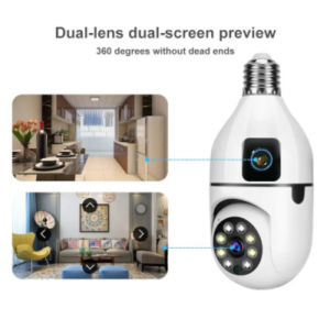3MP Wi-Fi IP Bulb Camera for Smart Home Security - V380 SQ002 Model
