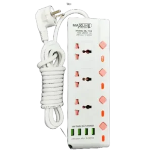 4-Port USB Multiplug Charger with 7 Outlets - MaxLine ML-704