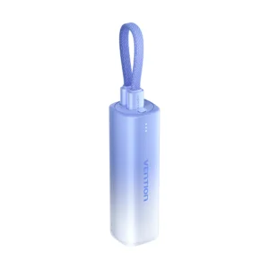 5000mAh 20W Power Bank with USB-C to Lightning Cable - Gradient Blue Design
