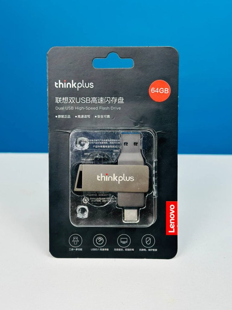 64GB Dual-Port USB 3.1 & Type-C Flash Drive by Lenovo Thinkplus % 64GB Dual-Port USB 3.1 & Type-C Flash Drive by Lenovo Thinkplus