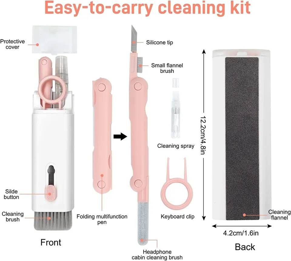 7-in-1 Computer Keyboard Cleaning Kit for Ultimate Device Care % 7-in-1 Computer Keyboard Cleaning Kit for Ultimate Device Care