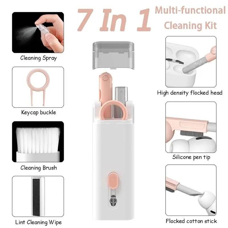 7-in-1 Computer Keyboard Cleaning Kit for Ultimate Device Care % 7-in-1 Computer Keyboard Cleaning Kit for Ultimate Device Care