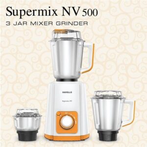 700-Watt Mixer Grinder by Havells - Stylish Orange SuperMix Design