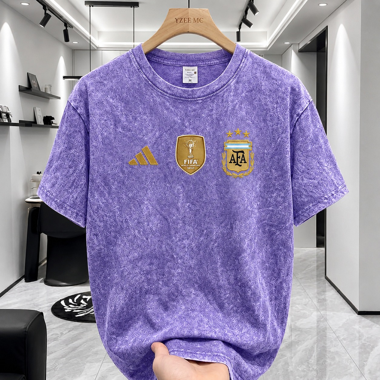 Acid-Wash Drop-Shoulder T-Shirt % Acid-Wash Drop-Shoulder T-Shirt