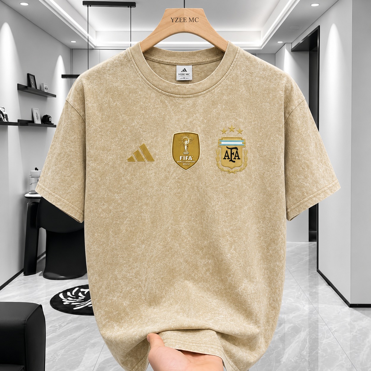 Acid-Wash Drop-Shoulder T-Shirt % Acid-Wash Drop-Shoulder T-Shirt