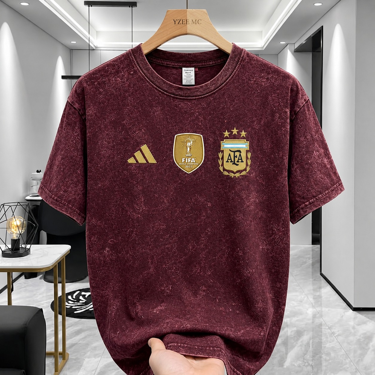 Acid-Wash Drop-Shoulder T-Shirt % Acid-Wash Drop-Shoulder T-Shirt