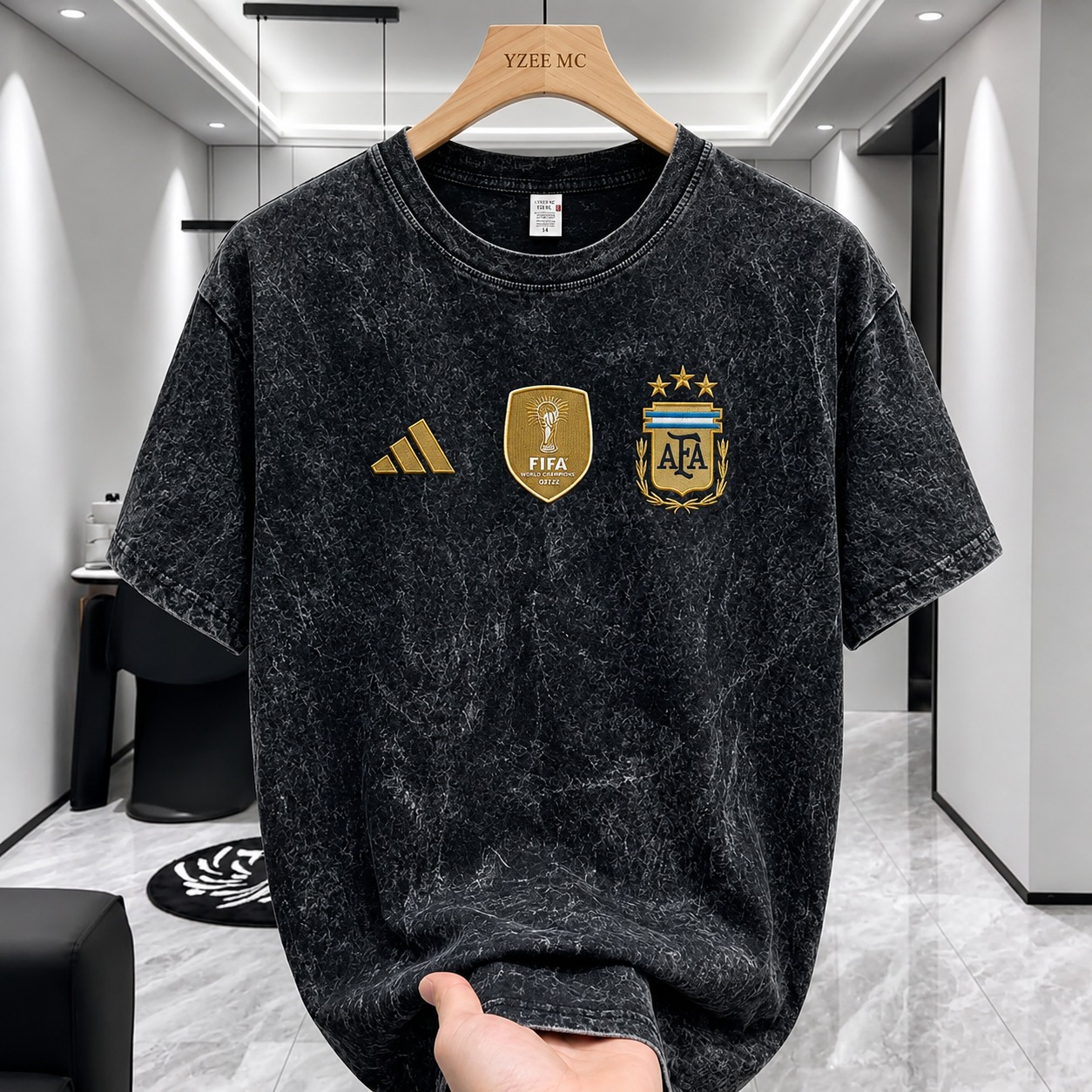 Acid-Wash Drop-Shoulder T-Shirt % Acid-Wash Drop-Shoulder T-Shirt