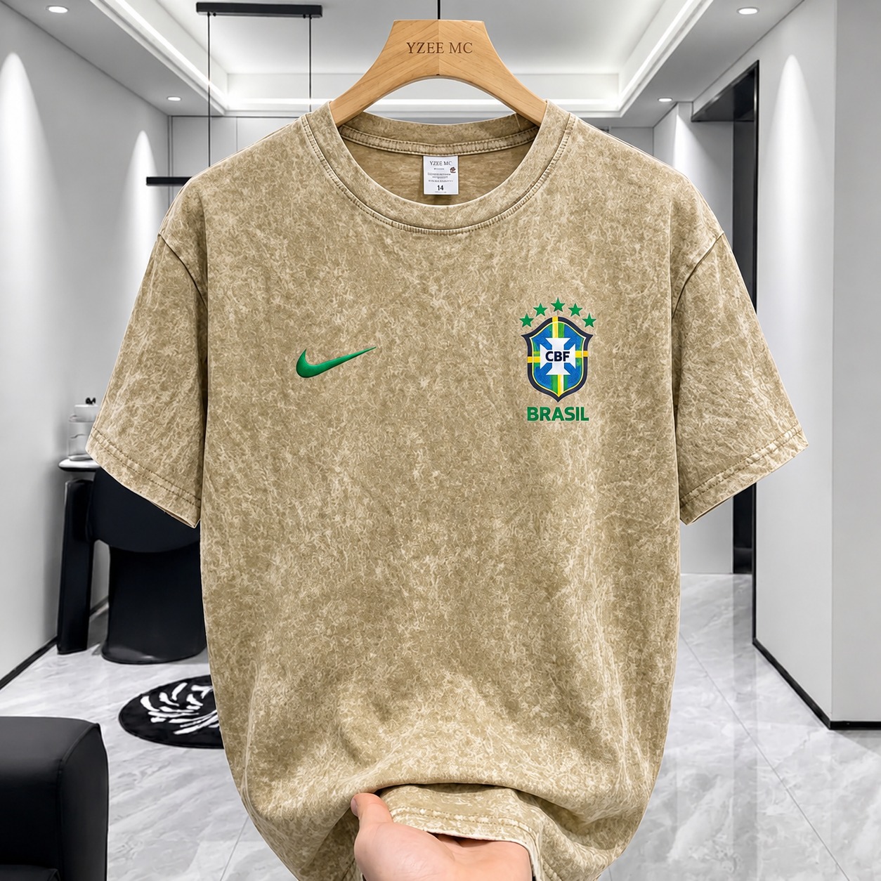 Acid-Wash Drop-Shoulder T-Shirt % Acid-Wash Drop-Shoulder T-Shirt