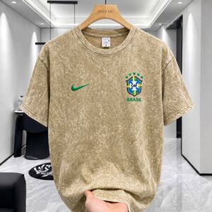 Acid-Wash Drop-Shoulder T-Shirt — Relaxed Casual Tee