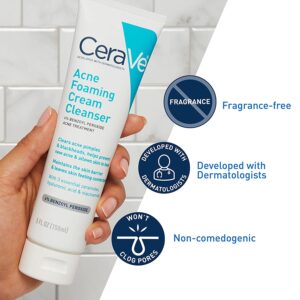 Acne Foaming Cream Cleanser 150ml by CeraVe - Gentle & Effective Formula
