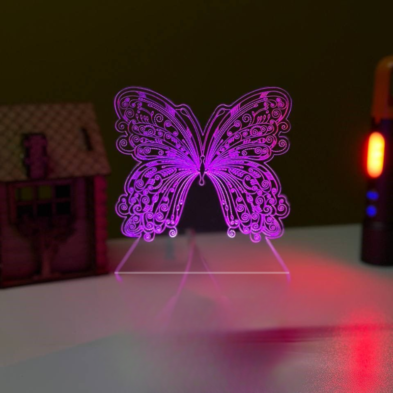 Acrylic Butterfly Night Lamp – Colorful LED Light for Home Decor % Acrylic Butterfly Night Lamp – Colorful LED Light for Home Decor