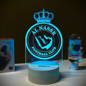 Acrylic Multicolor Night Lamp for Al-Nassr FC – Stylish Home Décor Lighting