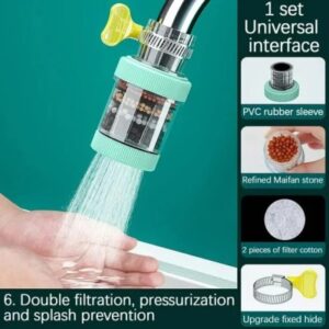 Activated Carbon Faucet Water Filter - Six-Layer Universal Kitchen Filter Gadget