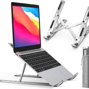 Adjustable Aluminum Alloy Laptop Stand - Portable Folding Notebook Holder