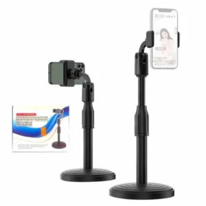 Adjustable Microphone and Mobile Phone Table Stand for Optimal Recording