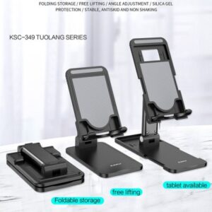Adjustable Multi-Angle Folding Desktop Stand for Phones and Tablets - Compatible with iPad and Smartphones