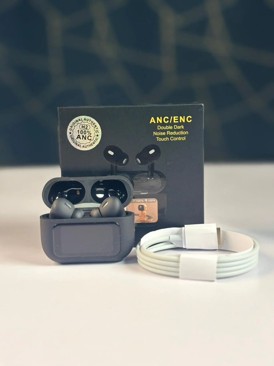 AirPods E9 Pro Touch with LED Display – Advanced ANC & ENC Technology % AirPods E9 Pro Touch with LED Display – Advanced ANC & ENC Technology
