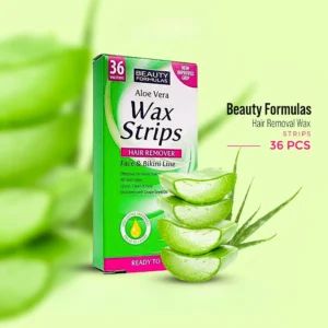 Aloe Vera Hair Removal Wax Strips – 36 Pack for Smooth Skin