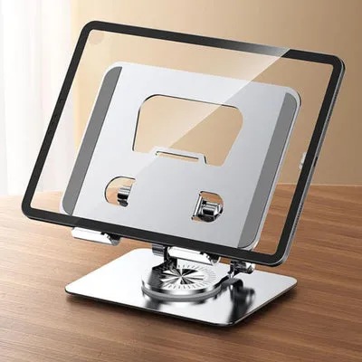 Aluminium 360° Rotating Tablet Stand - Foldable Holder for iPad Pro and More % Aluminium 360° Rotating Tablet Stand - Foldable Holder for iPad Pro and More
