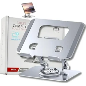 Aluminium 360° Rotating Tablet Stand - Foldable Holder for iPad Pro and More
