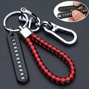 Anti-Lost Phone Number Keychain for Cars and Motorbikes - Premium Key Ring