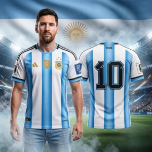 Argentina Soccer Team Home Jersey - Iconic No. 10 Design