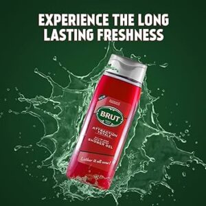 Attraction Totale 500ml Hair & Body Shower Gel by Brut Paris - All-in-One Refreshing Cleanse