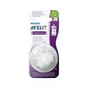 Avent Philips Baby Bottle Nipples for 1 Month+ - Set of 2